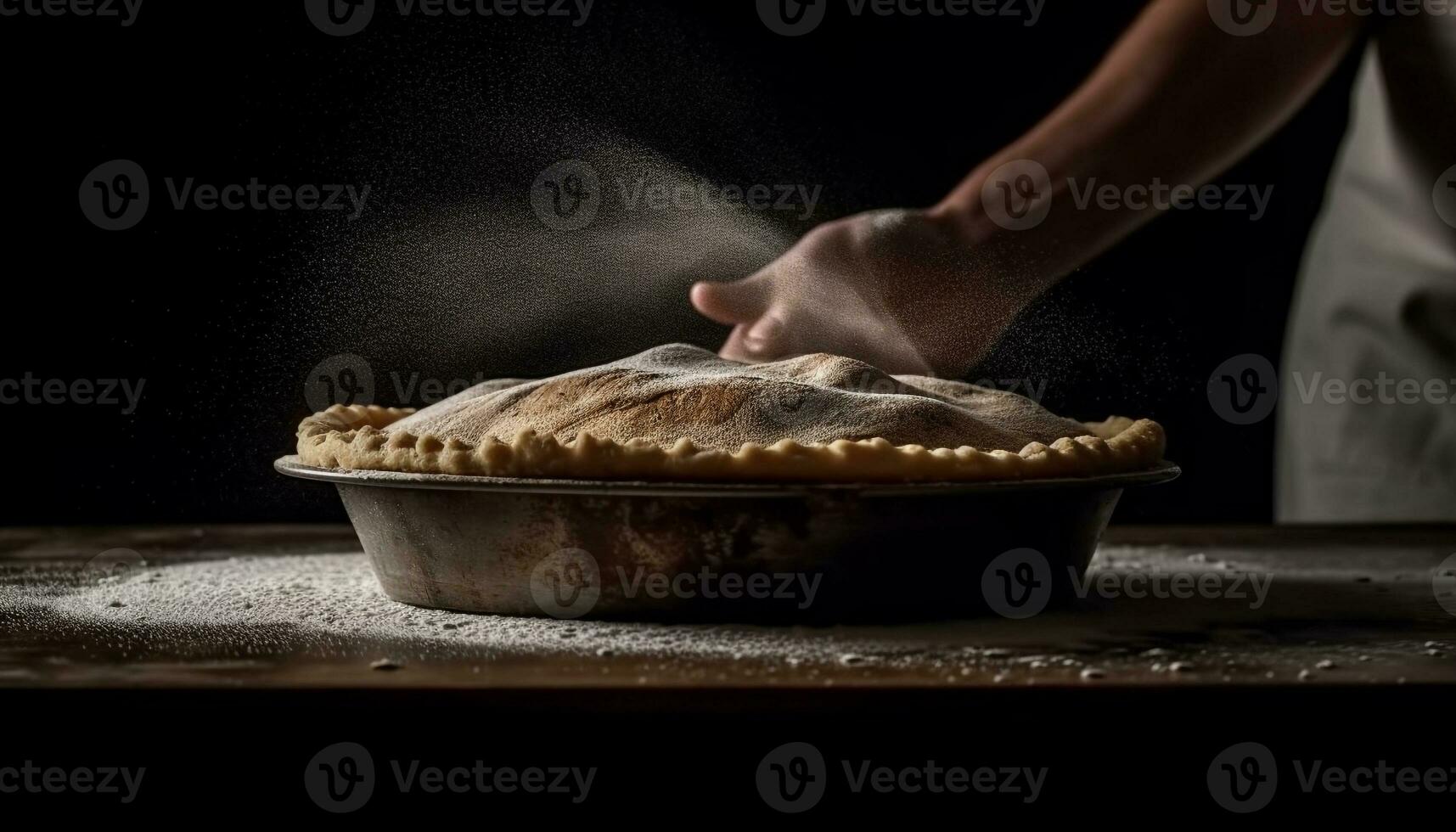 Freshly baked bread, kneaded with love generated by AI photo