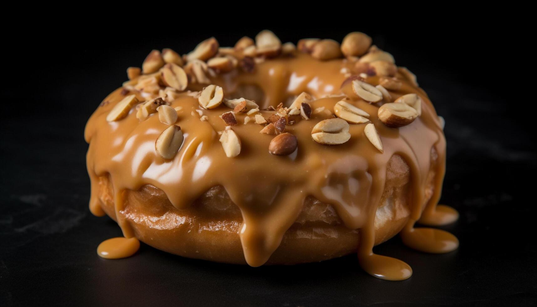 Indulgent homemade chocolate almond pastry stack temptation generated by AI photo
