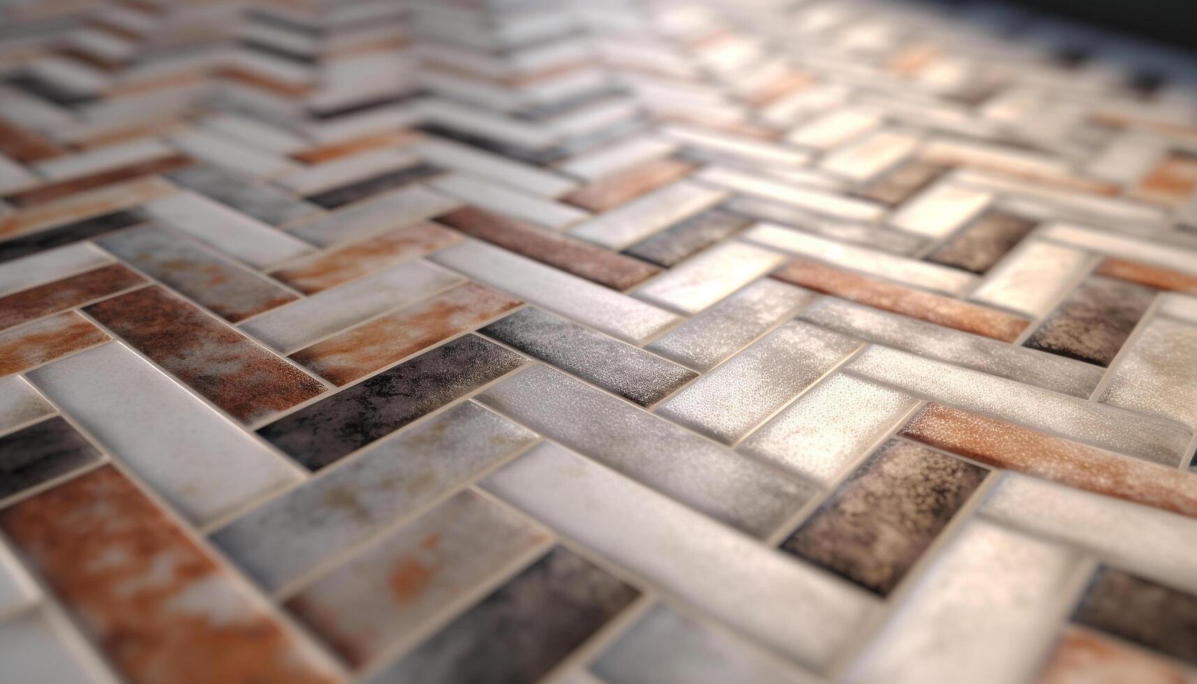 Geometric shapes in a row, textured effect, multi colored decor generated by AI photo