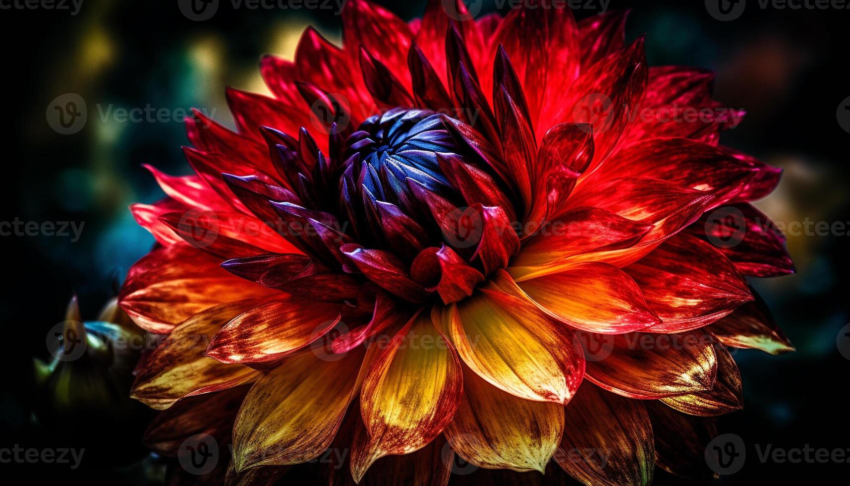 Vibrant bouquet showcases beauty in nature multi colored floral fractals generated by AI photo