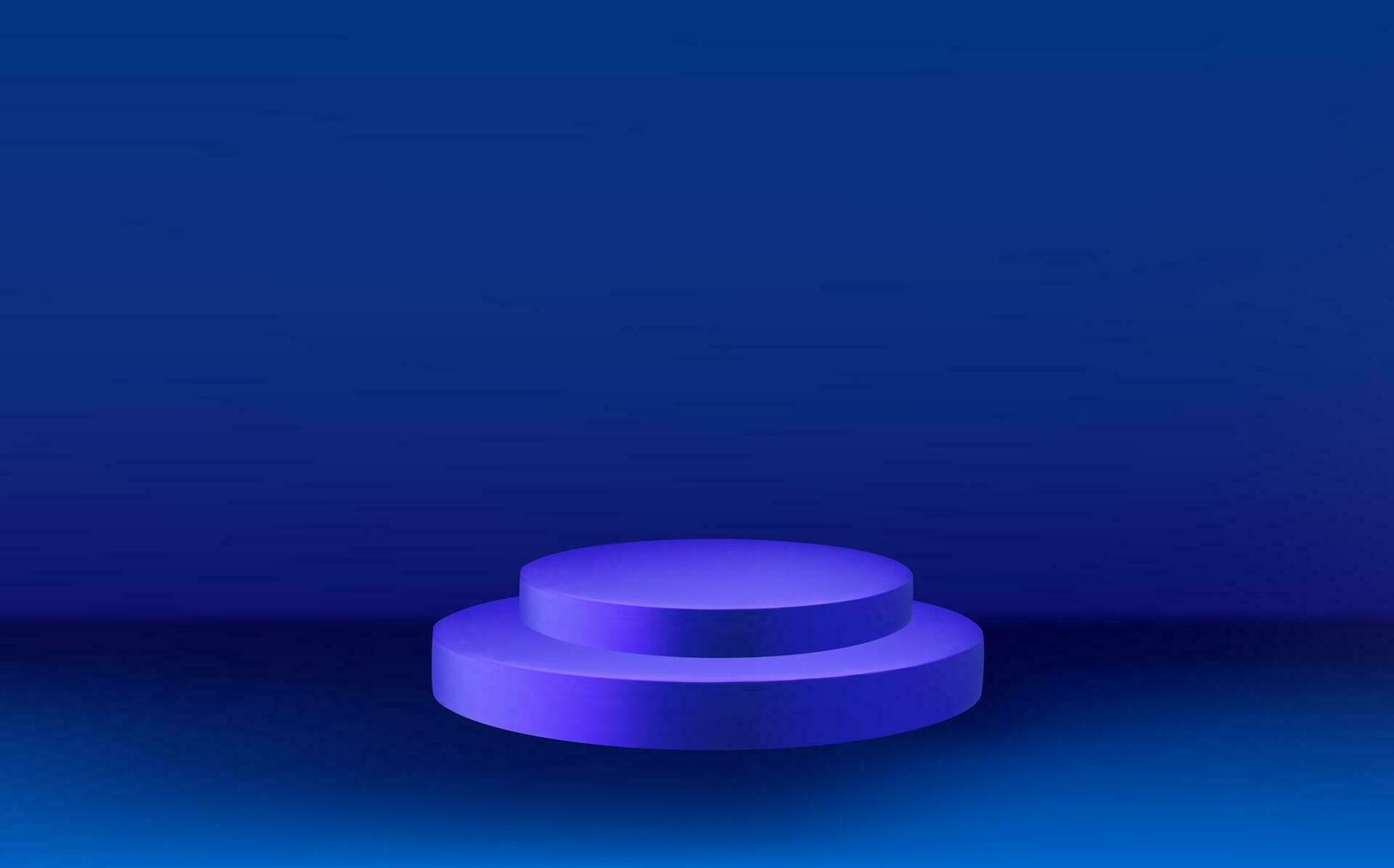 Empty 3d round  podium.Light blue minimal wall scene.Abstract geometric platforms. vector