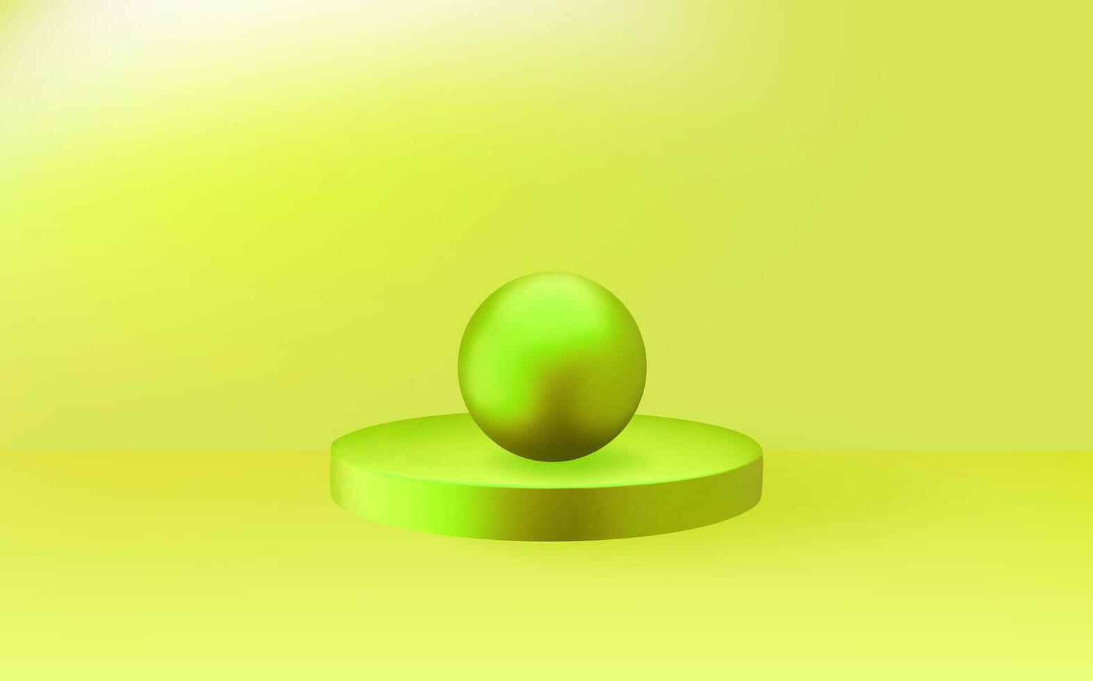 Empty 3d round  podium.Light green minimal wall scene.Abstract geometric platforms. vector