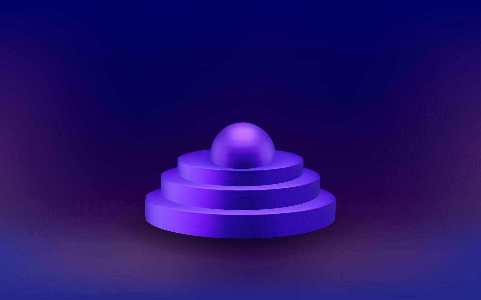 Empty 3d round  podium.Light blue minimal wall scene.Abstract geometric platforms. vector