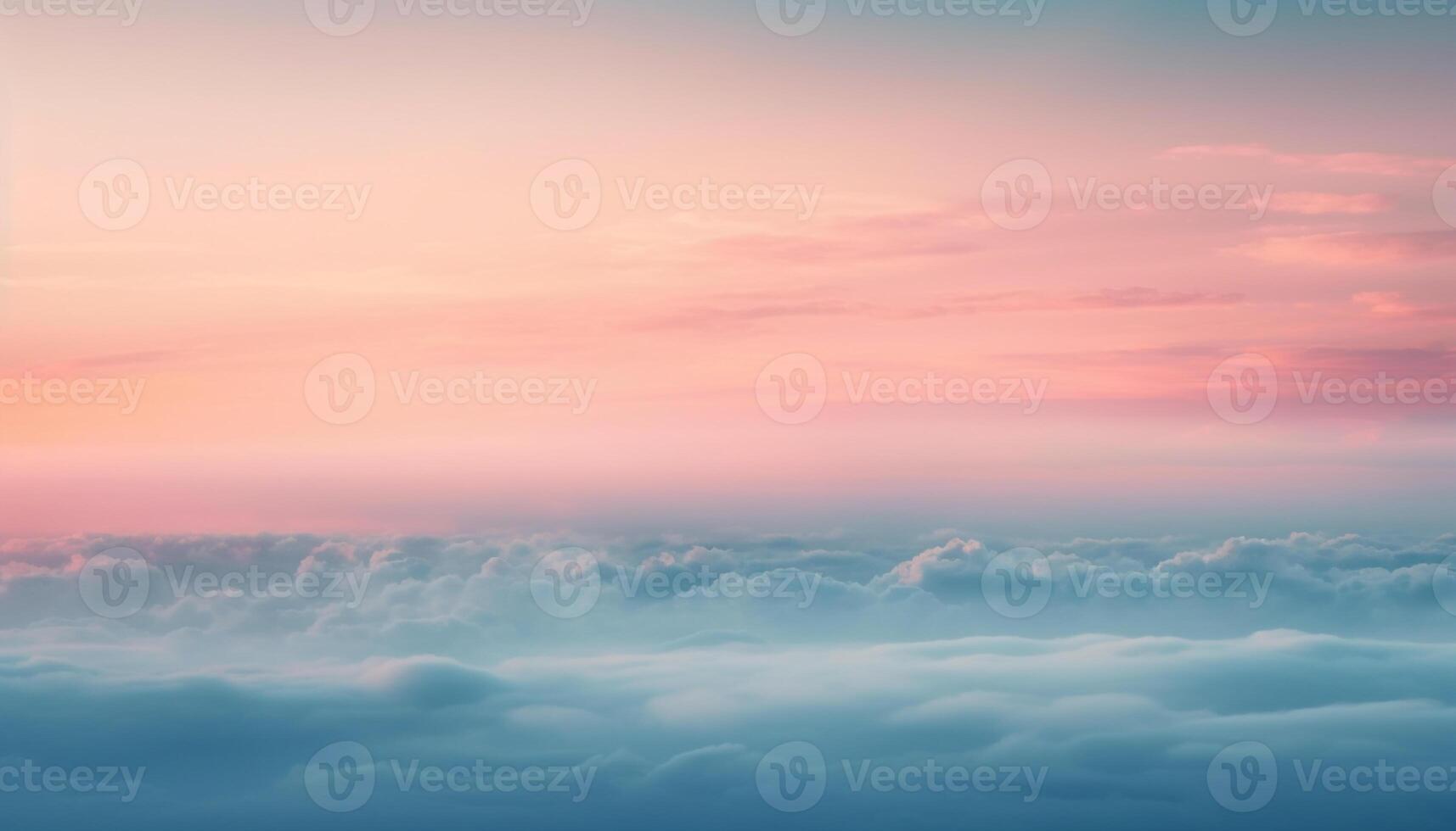 Dramatic sky with fluffy cumulus clouds, a tranquil scene above generated by AI photo