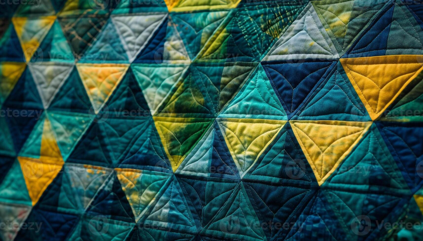 Geometric shapes in vibrant colors create futuristic textured wallpaper design generated by AI photo