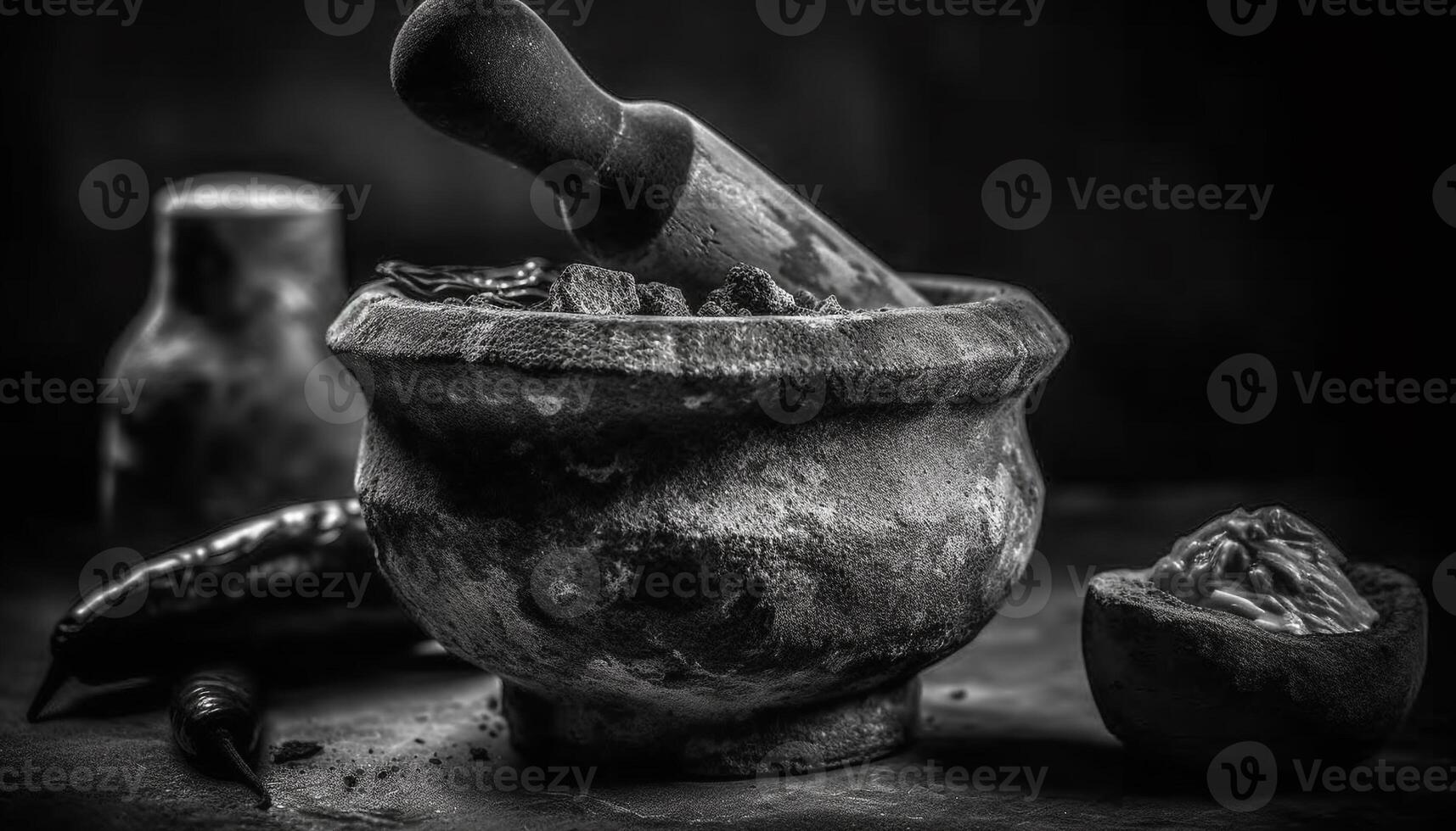 Rustic kitchen utensils on wooden table for homemade meal preparation  generated by AI 24926282 Stock Photo at Vecteezy