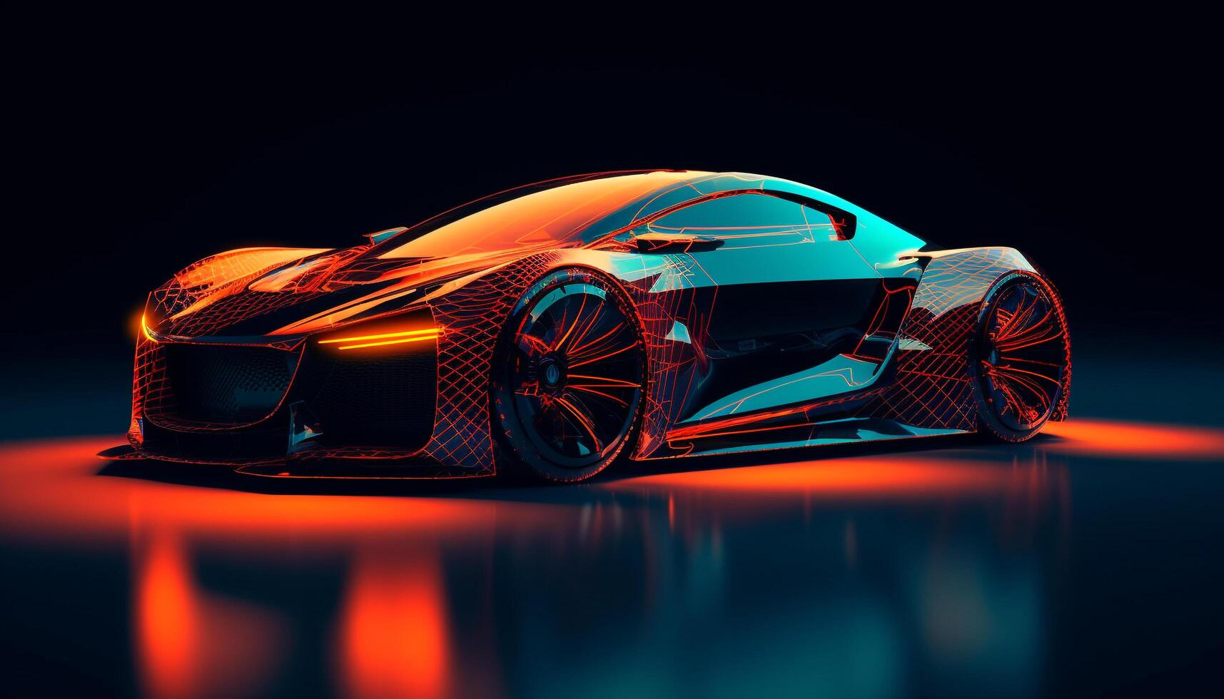 Smooth driving, modern elegance, fueling competition on metal tracks generated by AI photo
