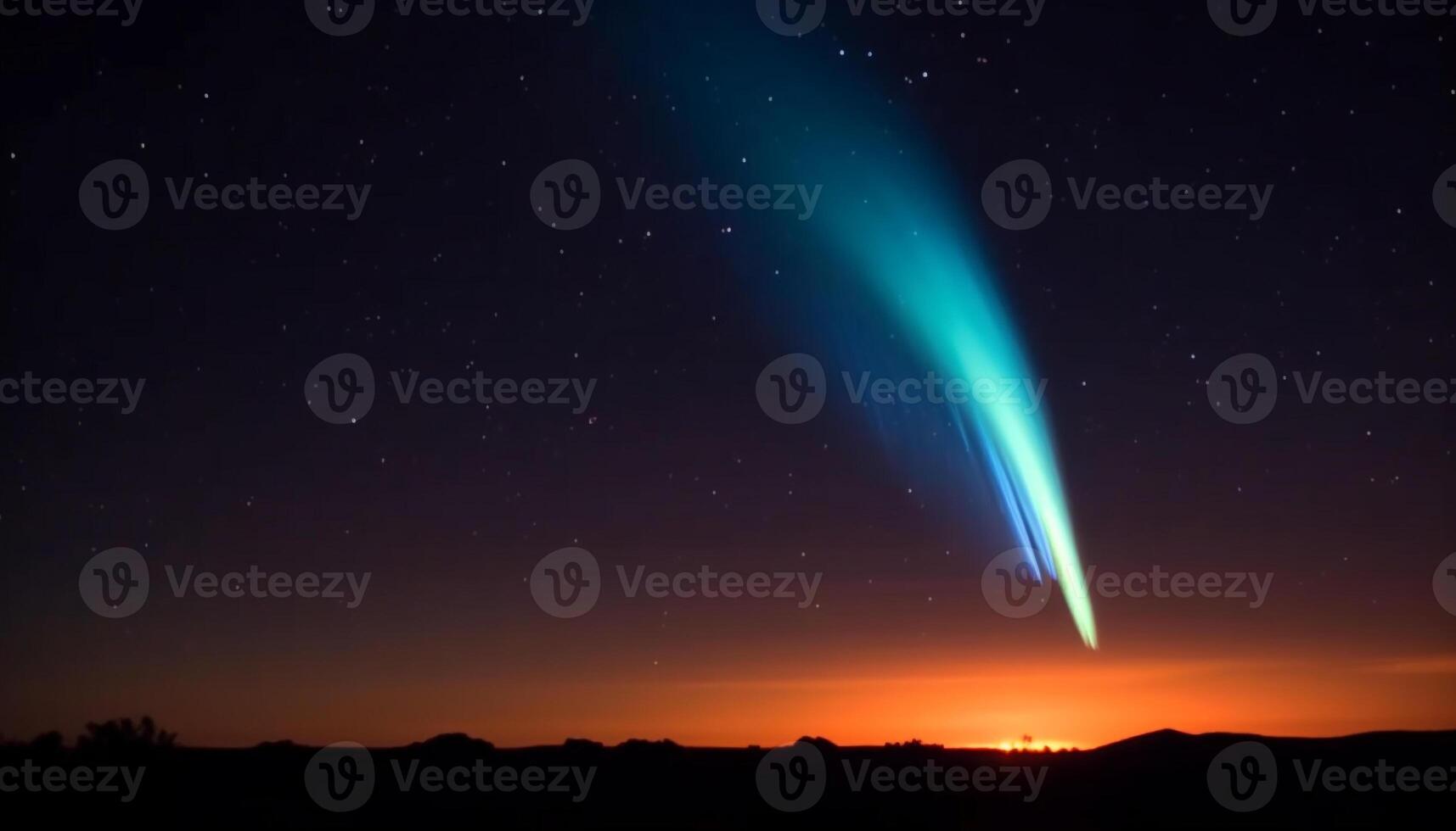 Adventure through the majestic galaxy, orbiting star fields glowing vibrant colors generated by AI photo