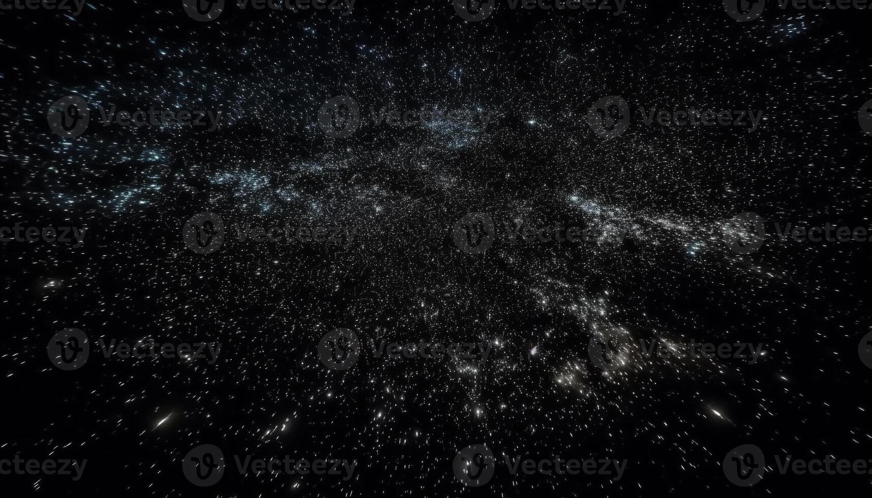 Exploding supernova illuminates milky way galaxy in abstract star field generated by AI photo