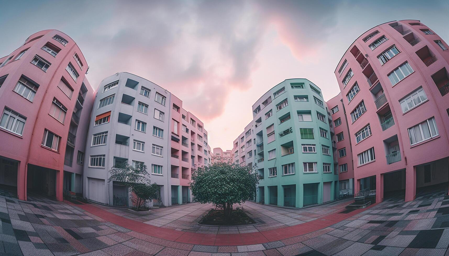 The futuristic skyscraper abstract design reflects the city modernity generated by AI photo