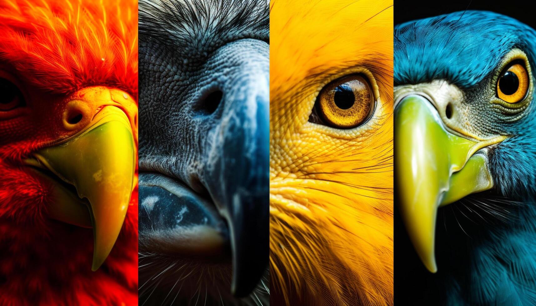 Vibrant gold and blue macaw, beauty in Amazon rainforest generated by AI photo