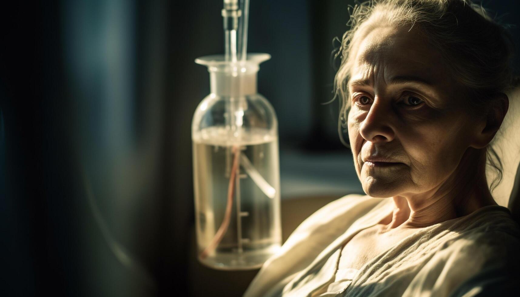 Expert chemist analyzing liquid concentration with serious expertise indoors generated by AI photo