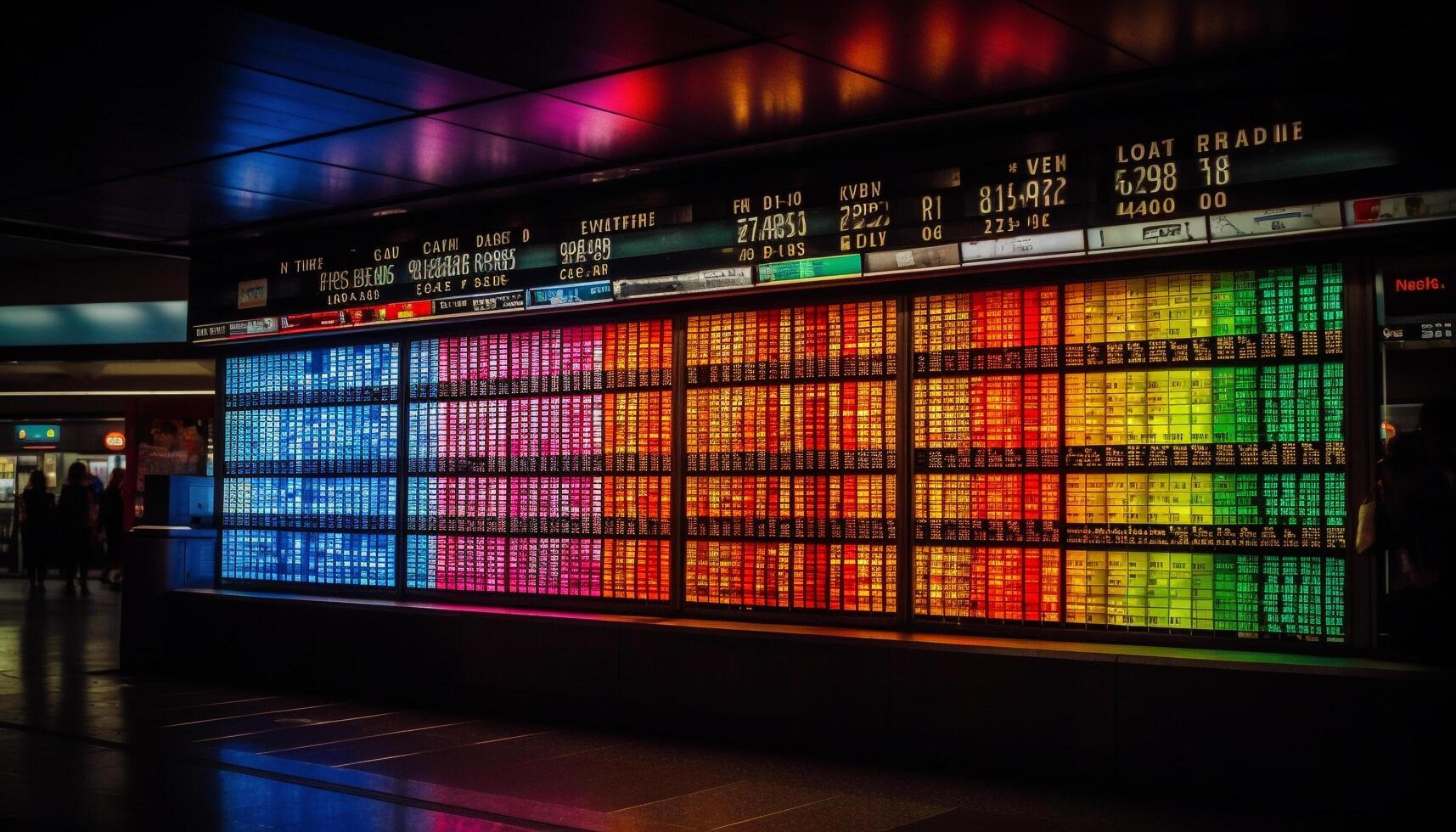 Modern transportation illuminates futuristic railroad station for business travel journey generated by AI photo