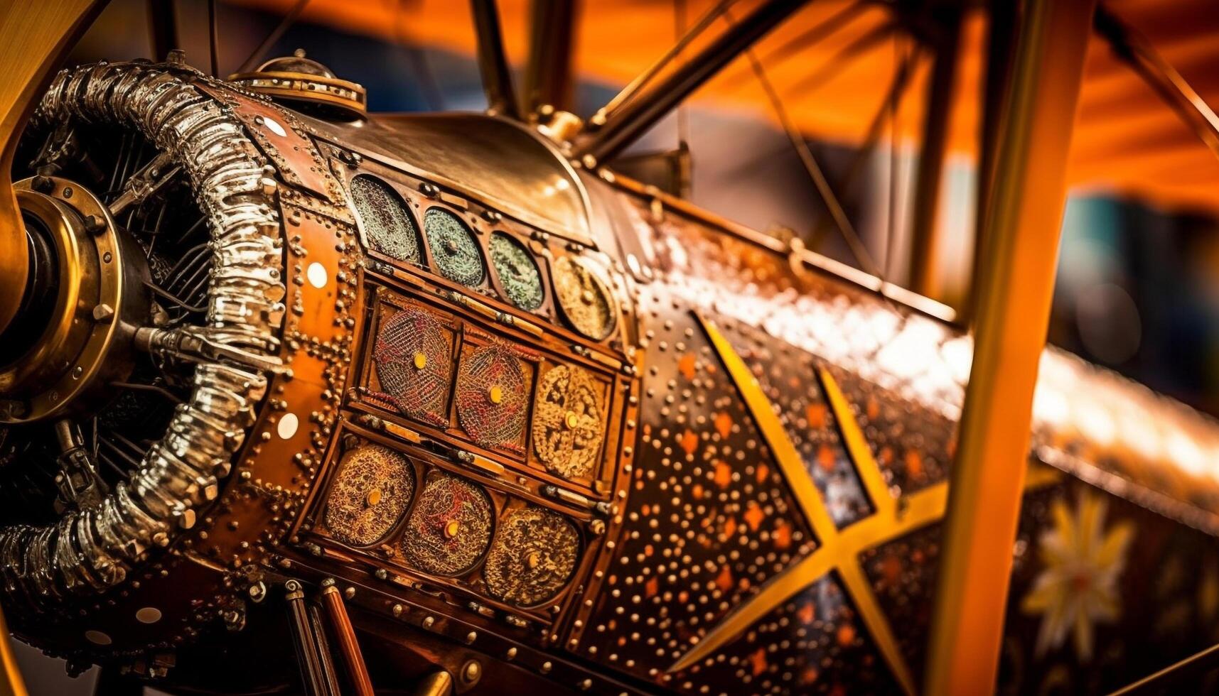 Antique sailboat, a shining symbol of nautical elegance and history generated by AI photo