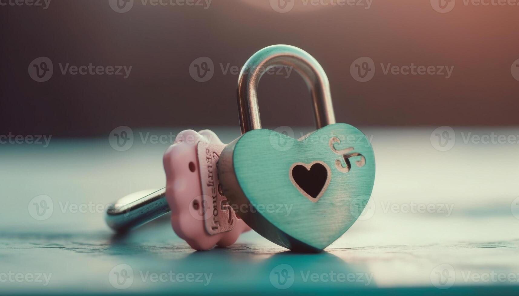 Love unlocks the heart, but security keeps it safe generated by AI photo