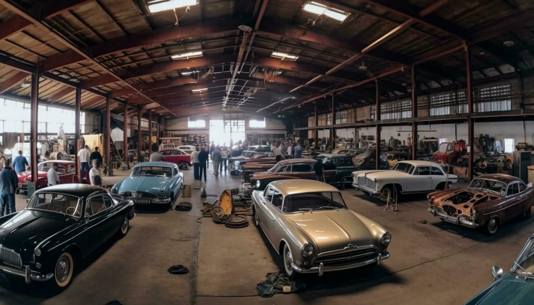 Vintage Car Garage Stock Photos Images and Backgrounds for Free Download