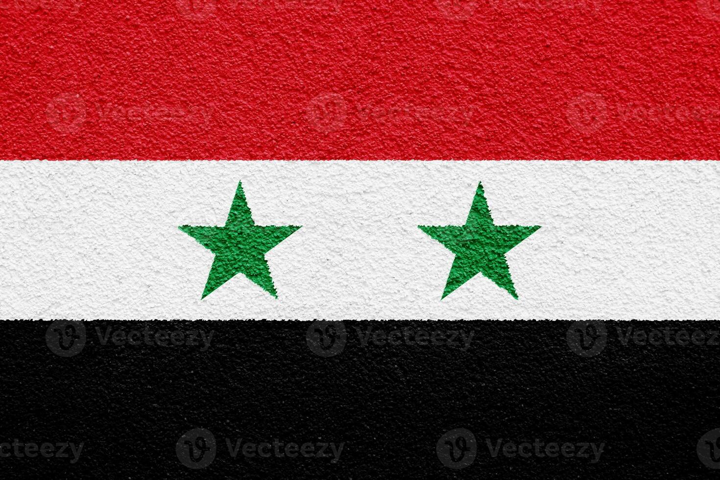 Flag of Syrian Arab Republic on a textured background. Concept collage. photo