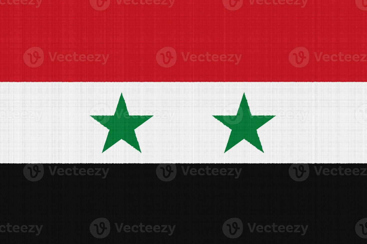 Flag of Syrian Arab Republic on a textured background. Concept collage. photo