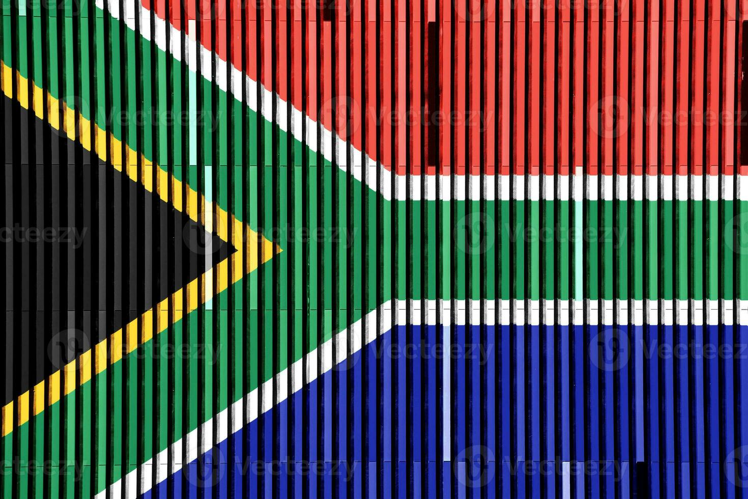 Flag of Republic of South Africa on a textured background. Concept collage. photo