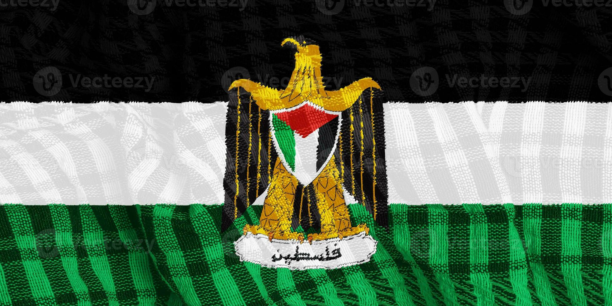 Flag of State of Palestine on a textured background. Concept collage. photo