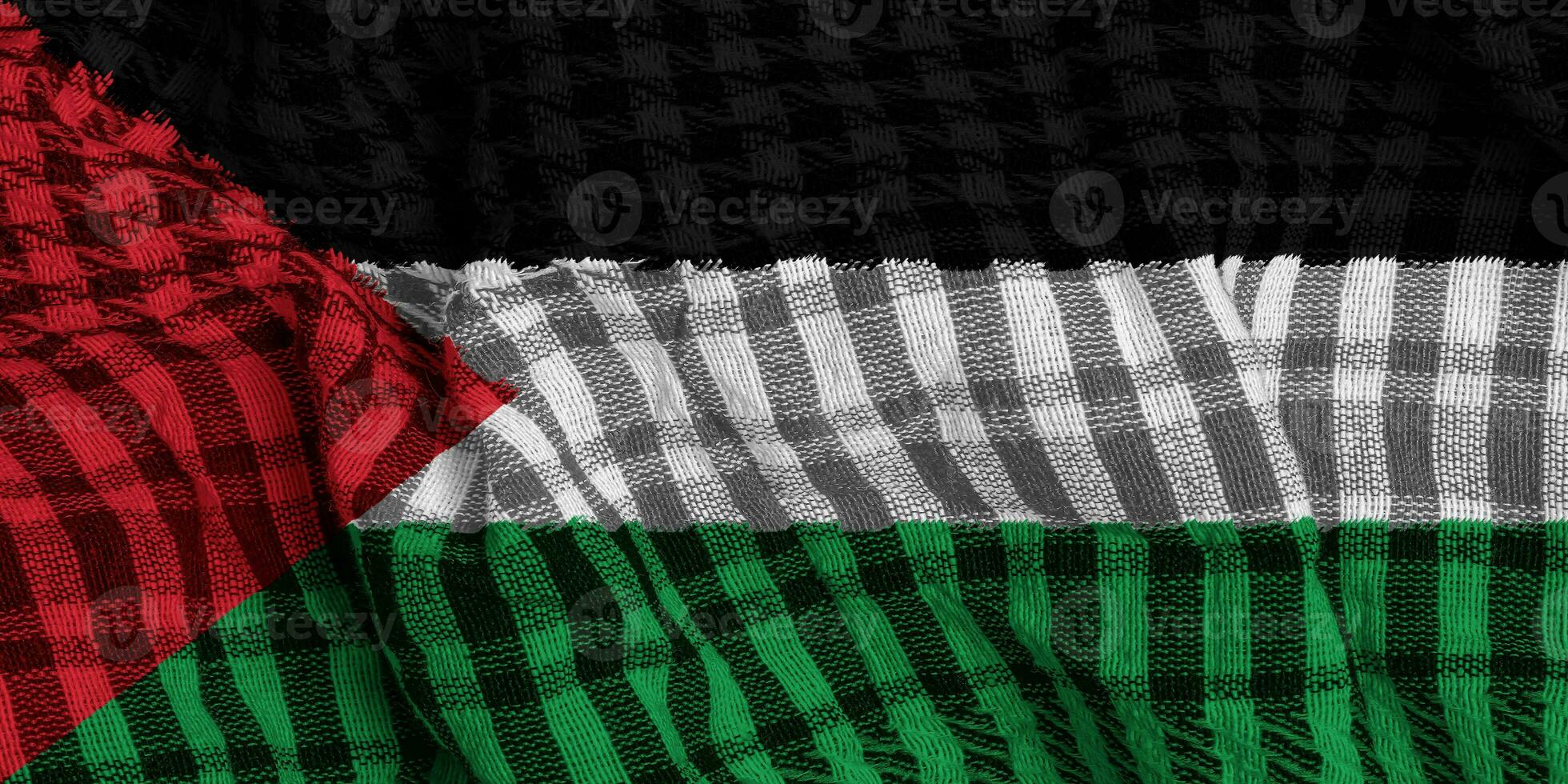 bandera de estado de Palestina en un texturizado antecedentes. concepto collage. foto