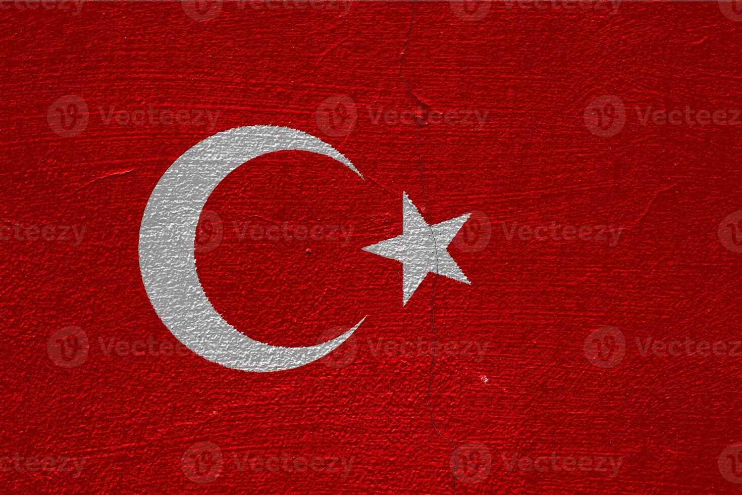 Flag of Turkey on a textured background. Concept collage. photo