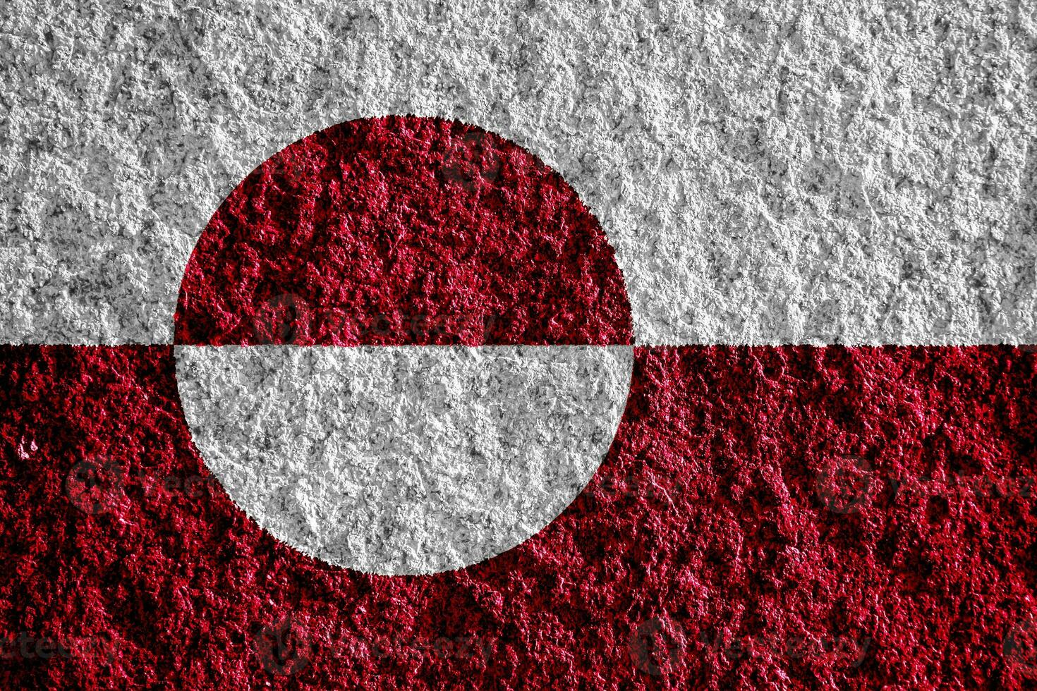 Flag of Administrative divisions of Greenland on a textured background. Concept collage. photo