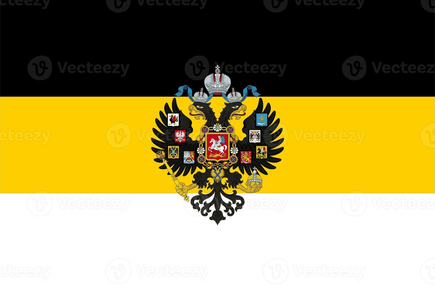 ruso imperial bandera con un bicéfalo águila . primero oficial estado bandera de el ruso imperio y bandera para celebraciones foto