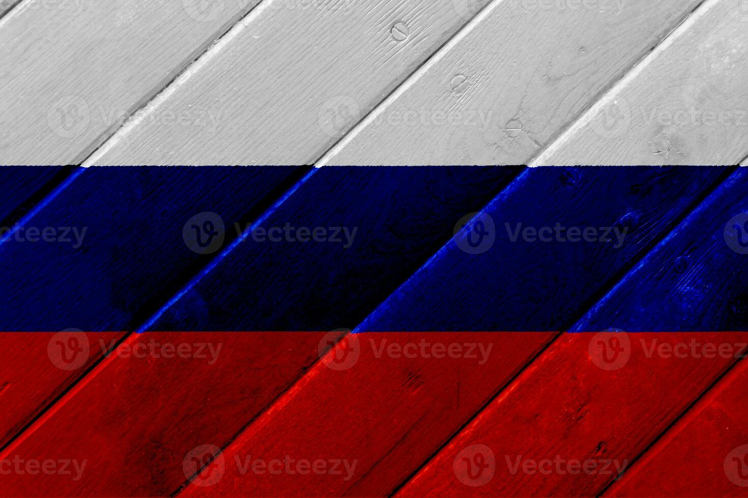 Flag of Russian Federation on a textured background. Concept collage. photo