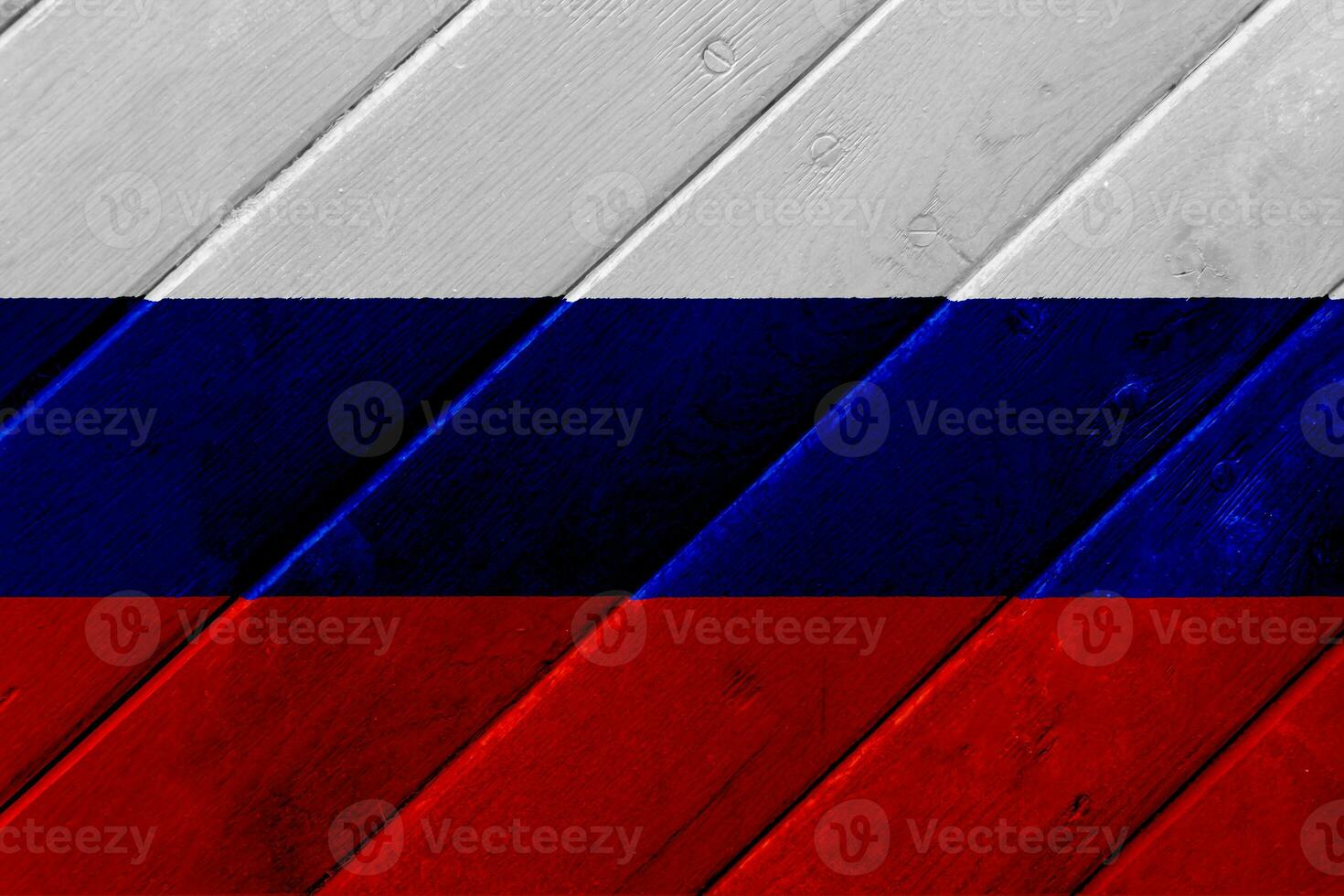 Flag of Russian Federation on a textured background. Concept collage. photo