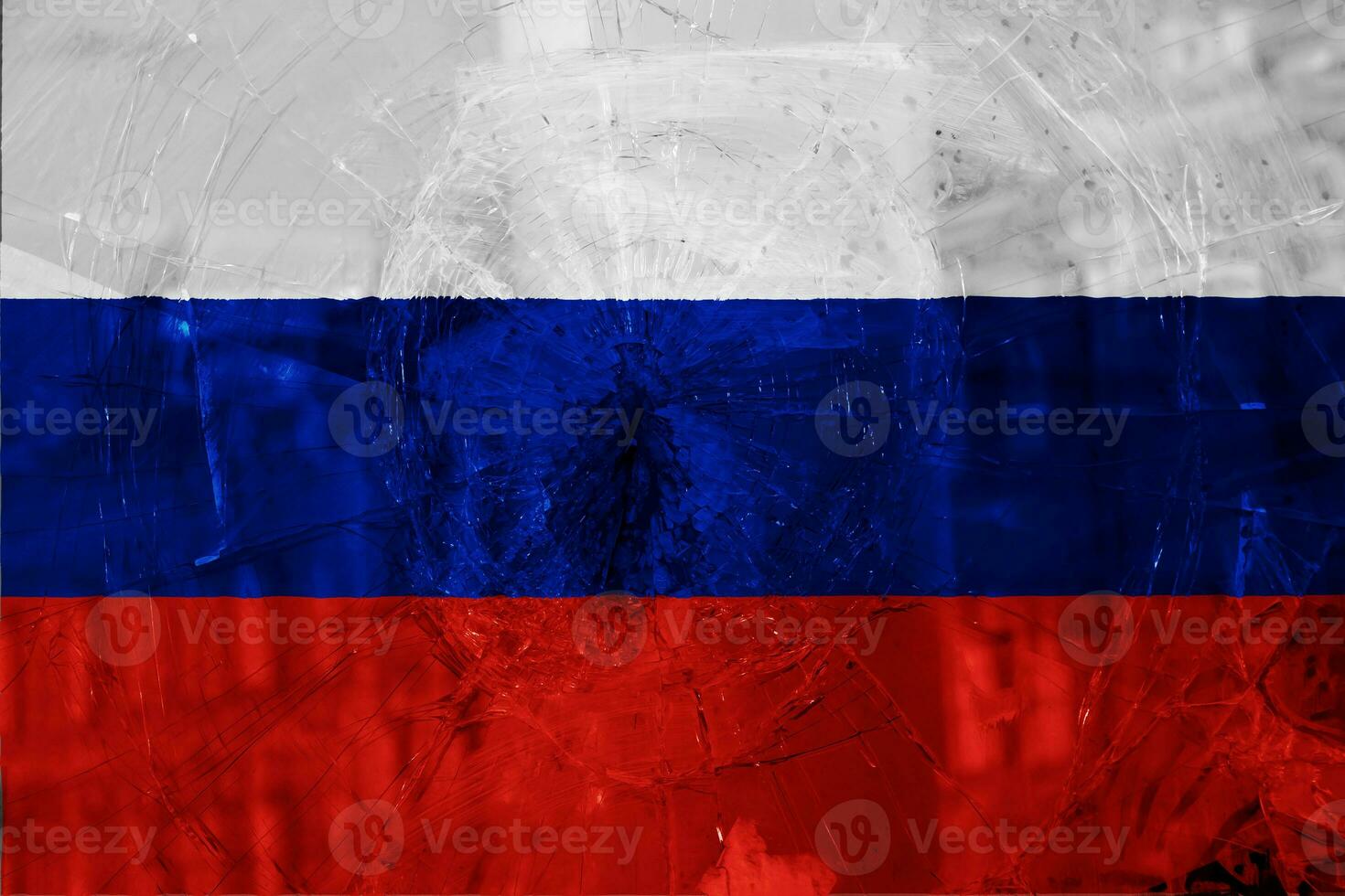 bandera de ruso federación en un texturizado antecedentes. concepto collage. foto