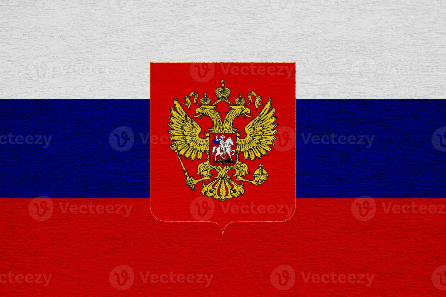 Flag of Russian Federation on a textured background. Concept collage. photo