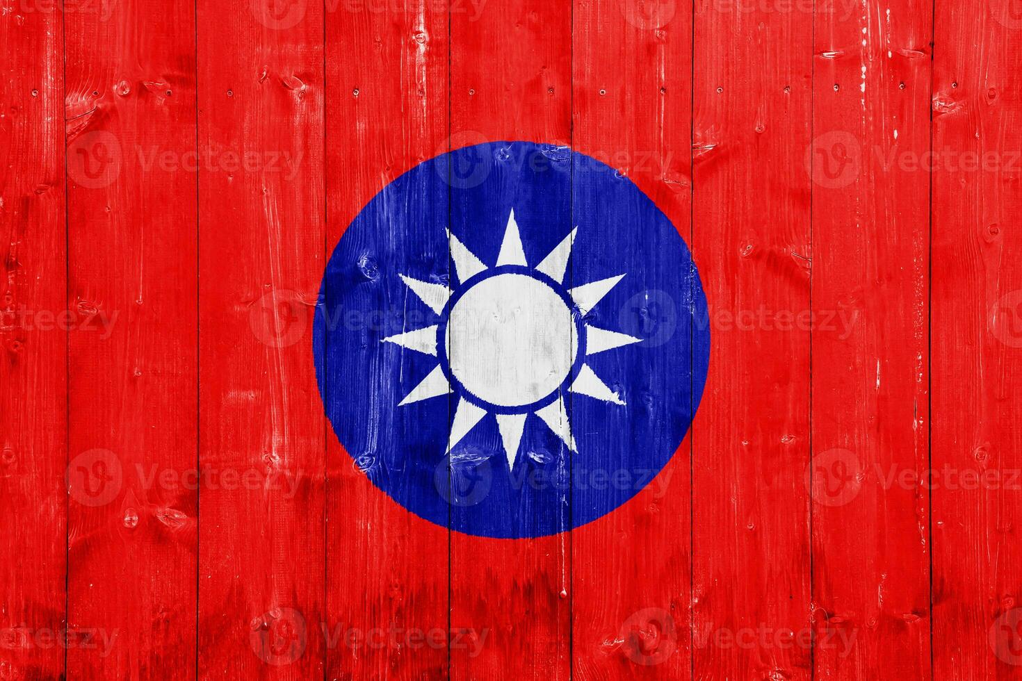 Flag of Republic of China Taiwan on a textured background. Concept collage. photo