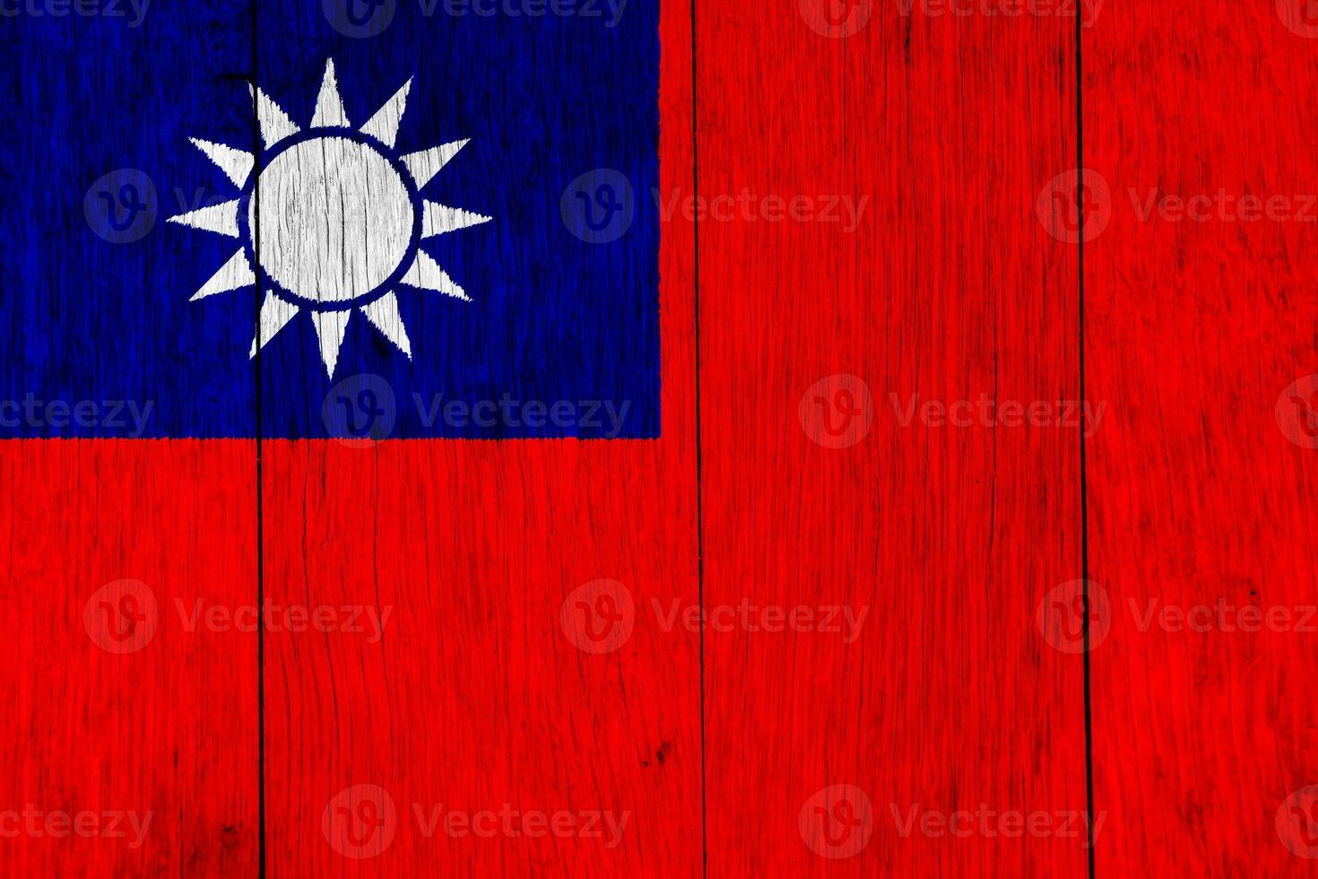 Flag of Republic of China Taiwan on a textured background. Concept collage. photo