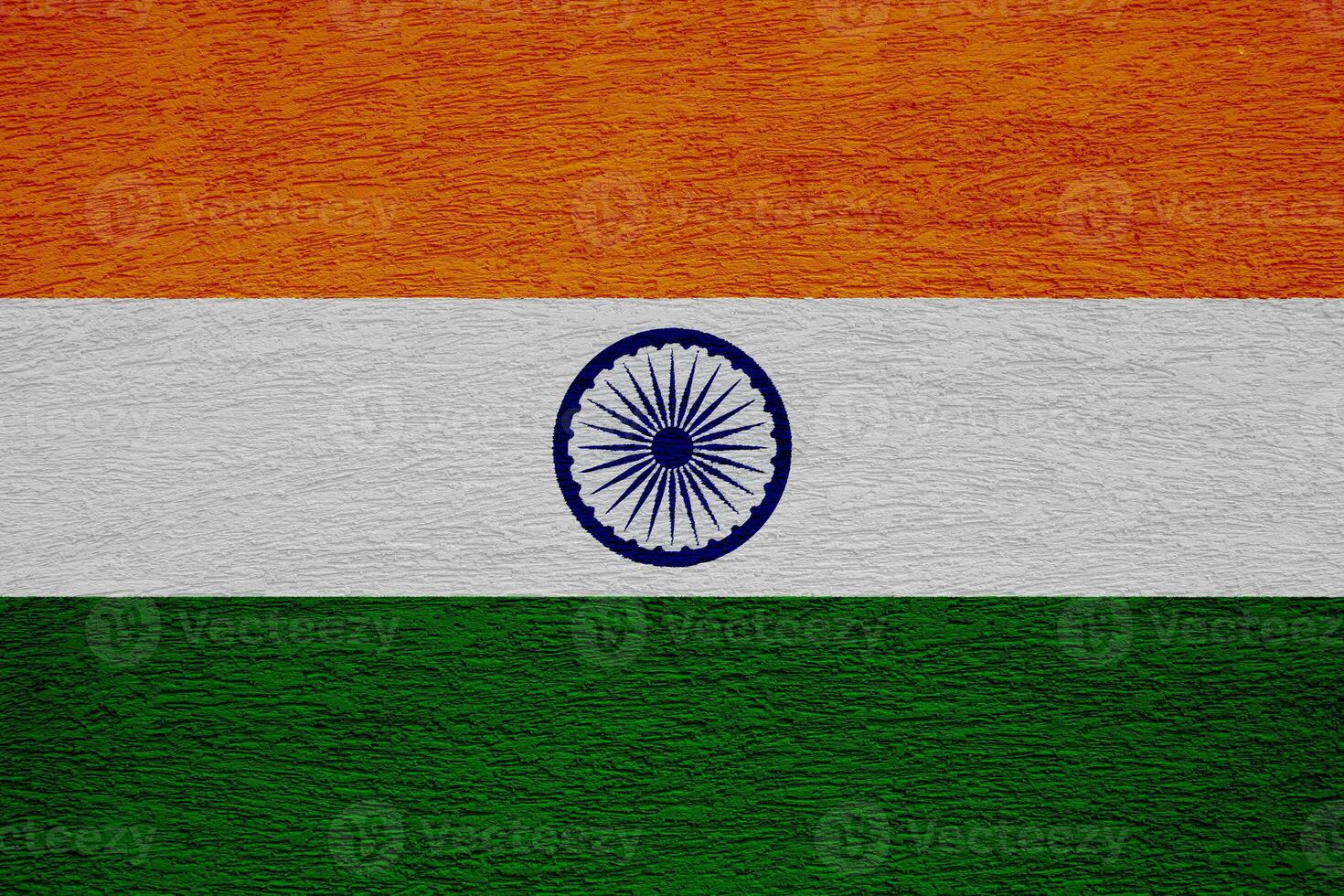 Flag of the REPUBLIC OF INDIA on a textured background. Concept collage. photo