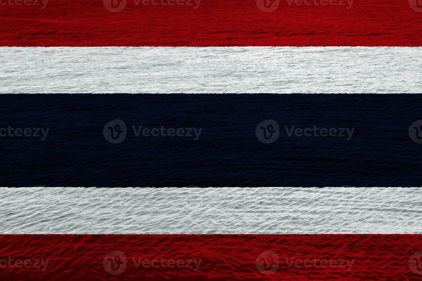 Flag of the Kingdom of Thailand on a textured background. Concept collage. photo