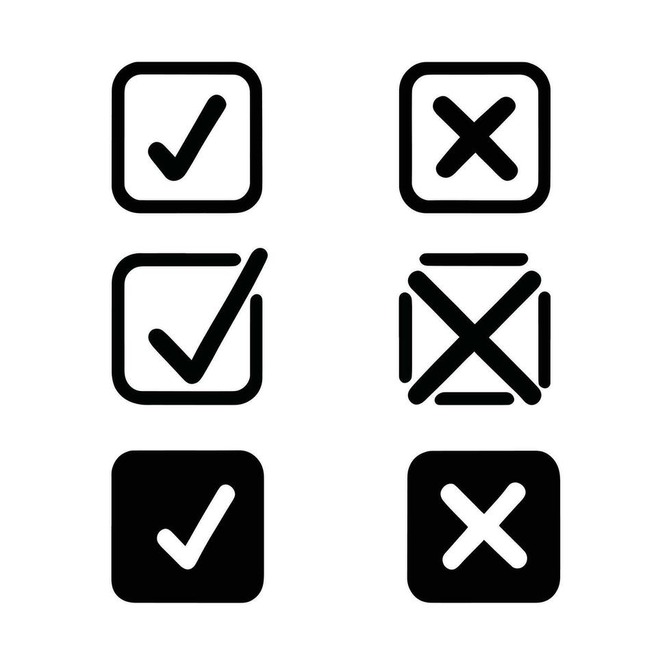 Vector of Check Mark Icon Set