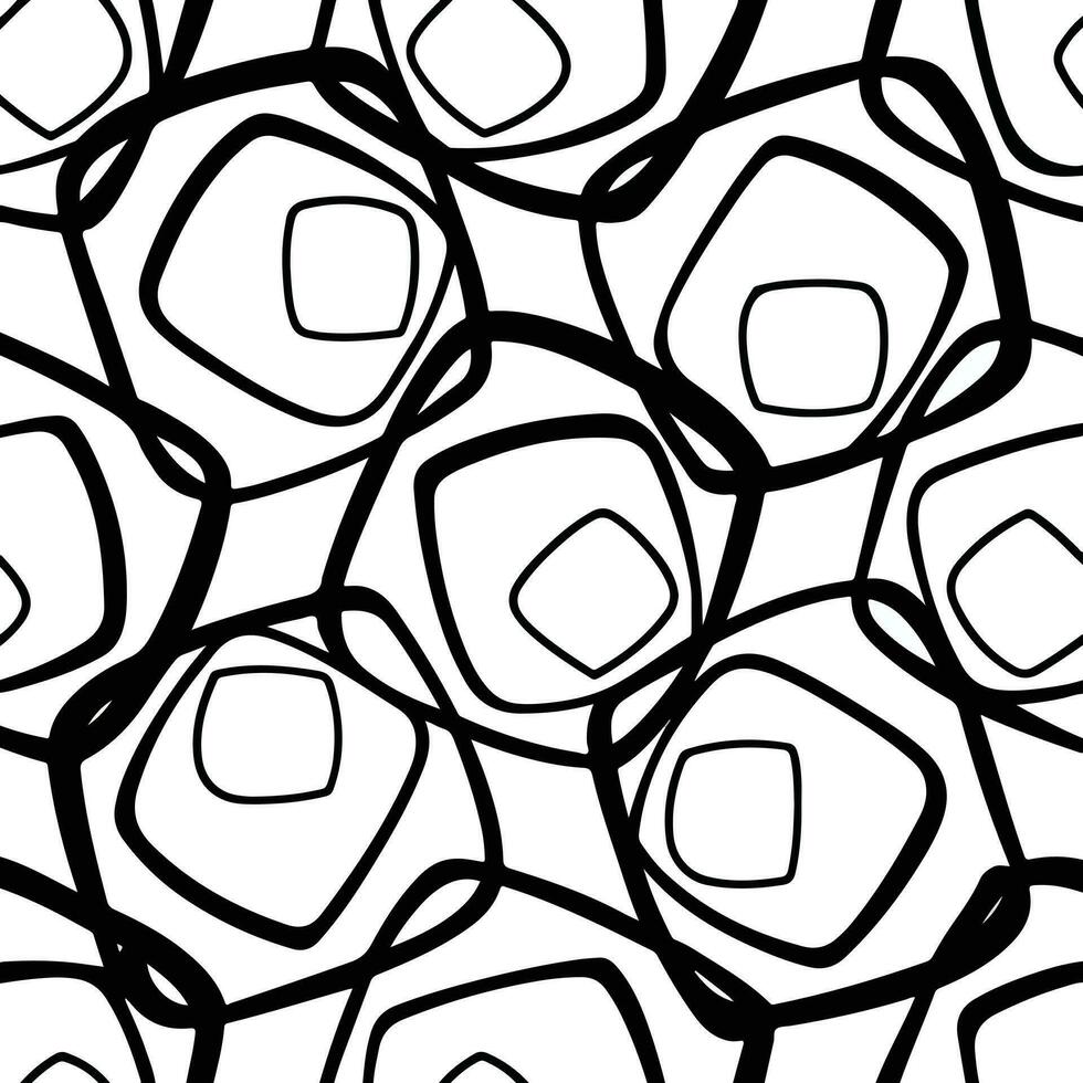 Abstract Geometric Pattern, Seamless Background, Black and White Texture vector