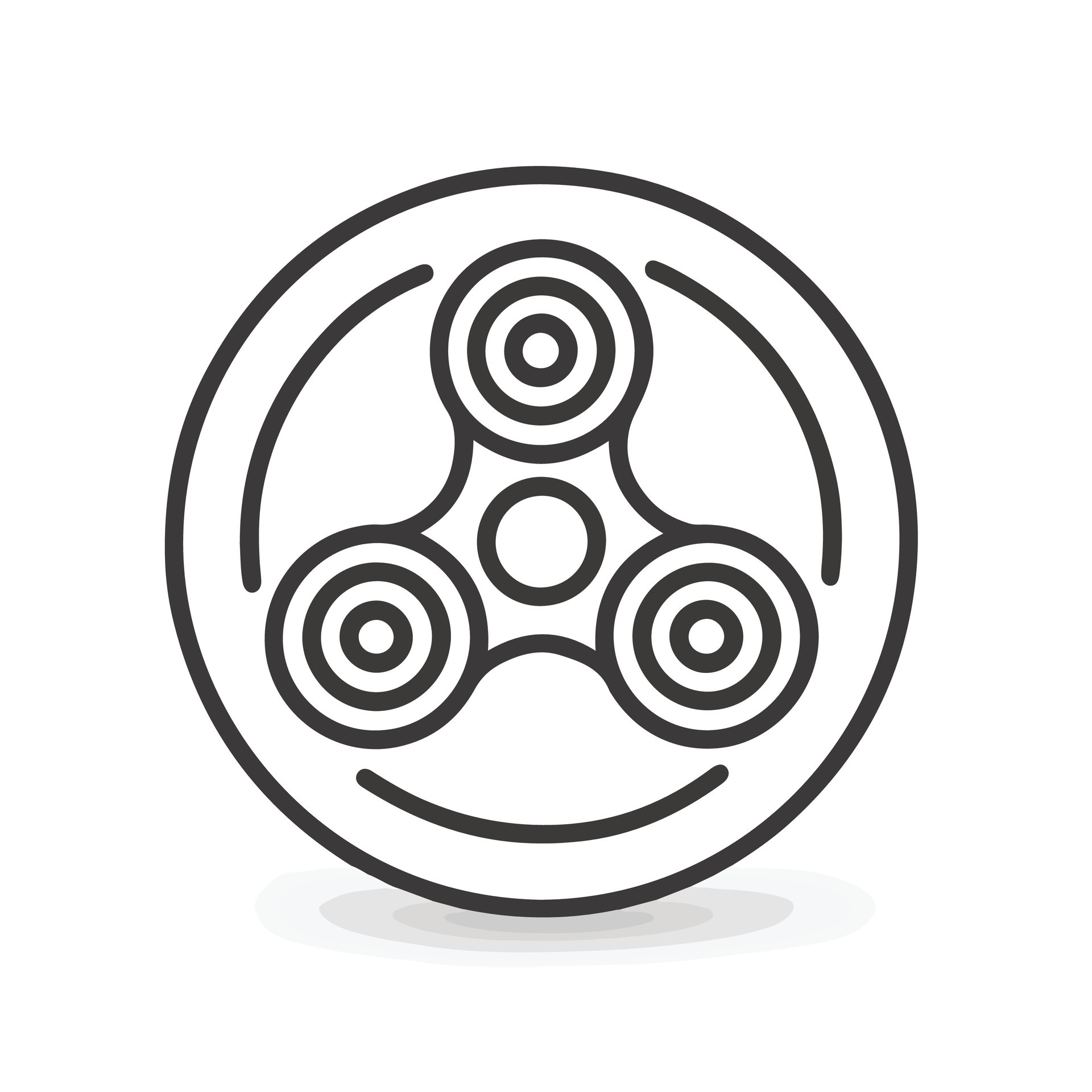 Fidget Spinner Logo in flat design. Eps10 25498329 Vector Art at