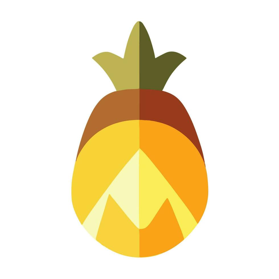 pineapple flat icon vector