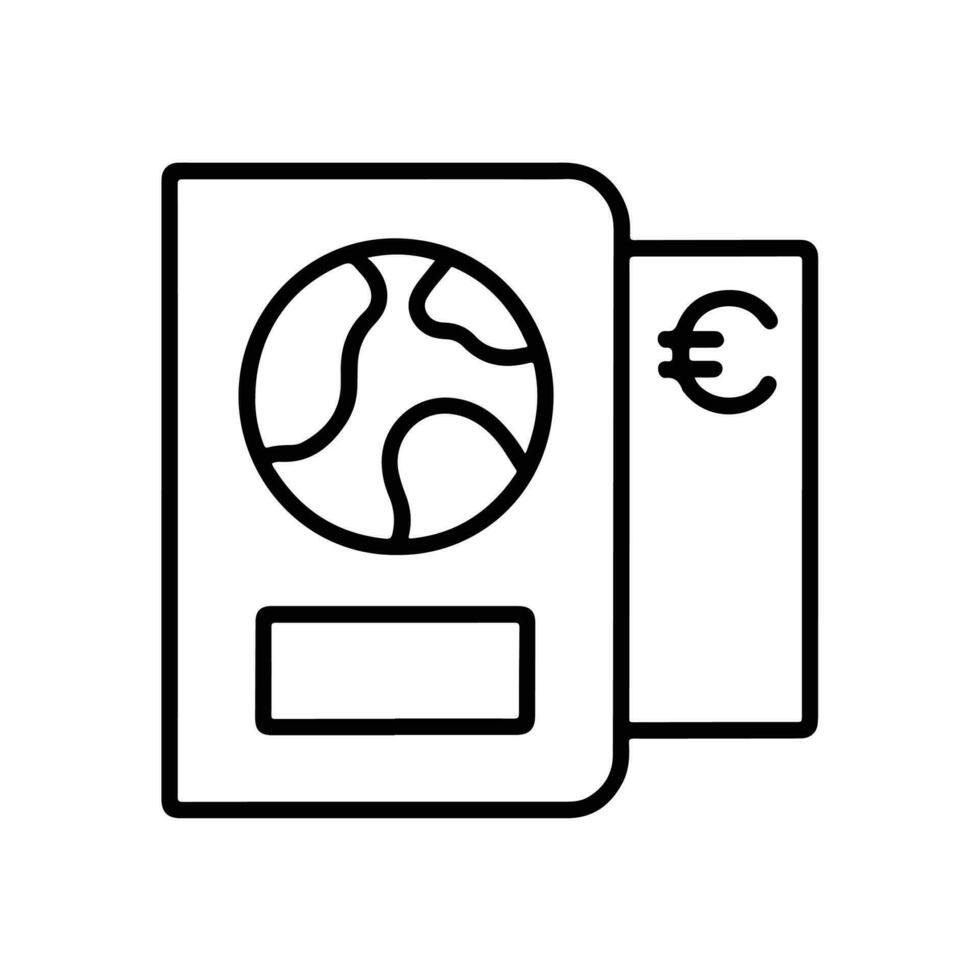 pasaporte icono. sencillo icono vector