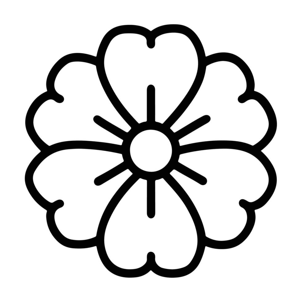 flor icono sencillo plano vector icono