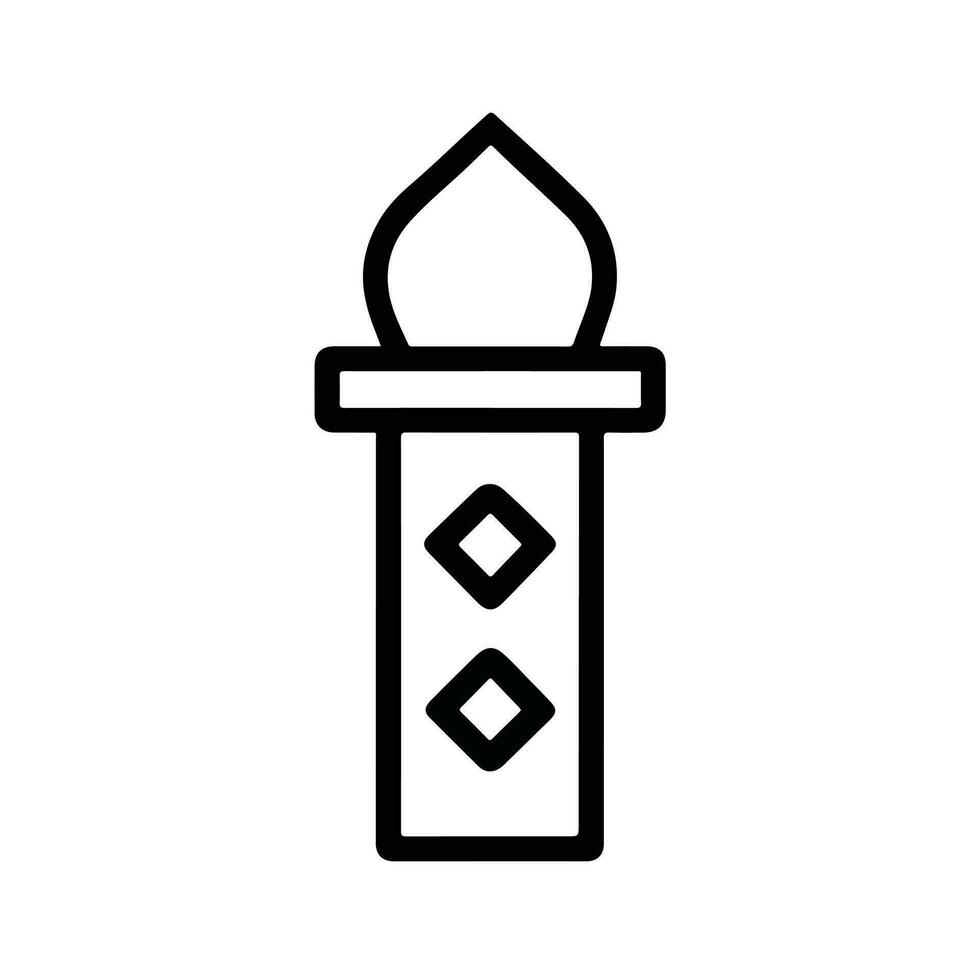 minaret icon. simple flat vector icon.