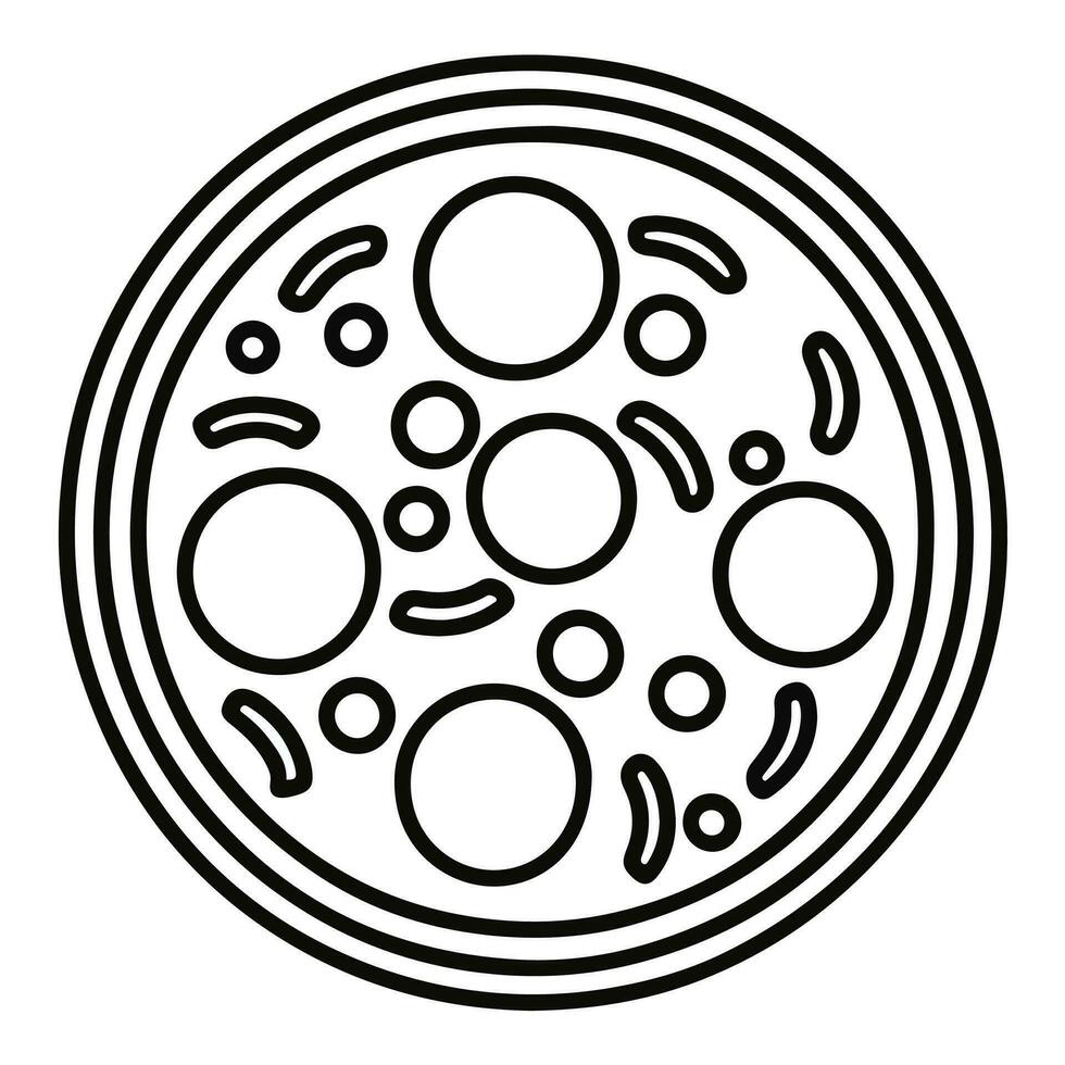 Olive italian pizza icon. Outline olive italian pizza vector icon for web design isolated on white background