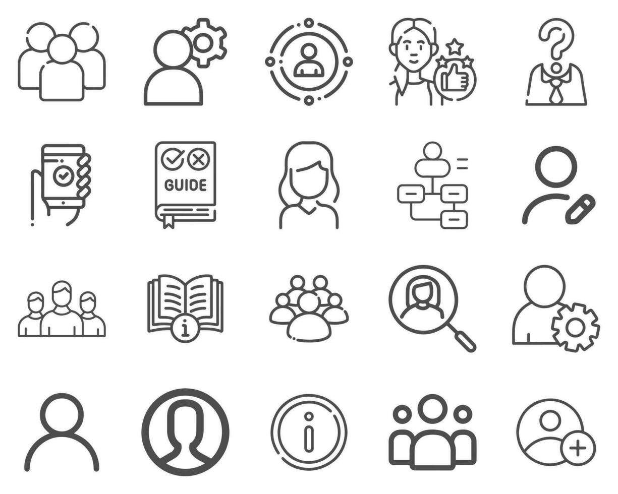 Simple Set of User Related Vector Line Icons. Contains such Icons as  Search, Profile, Cart, Email and more. Editable Stroke. 48x48 Pixel Perfect.