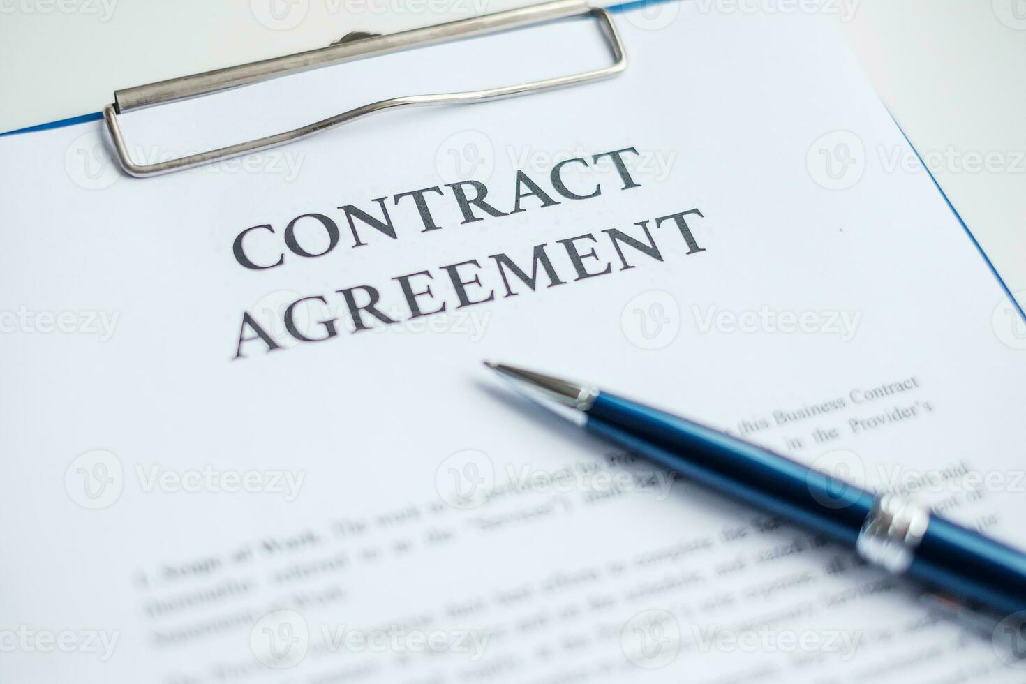 contract documents and pen for approve or signature. Contract agreement, partnership, lawyer and deal concepts photo