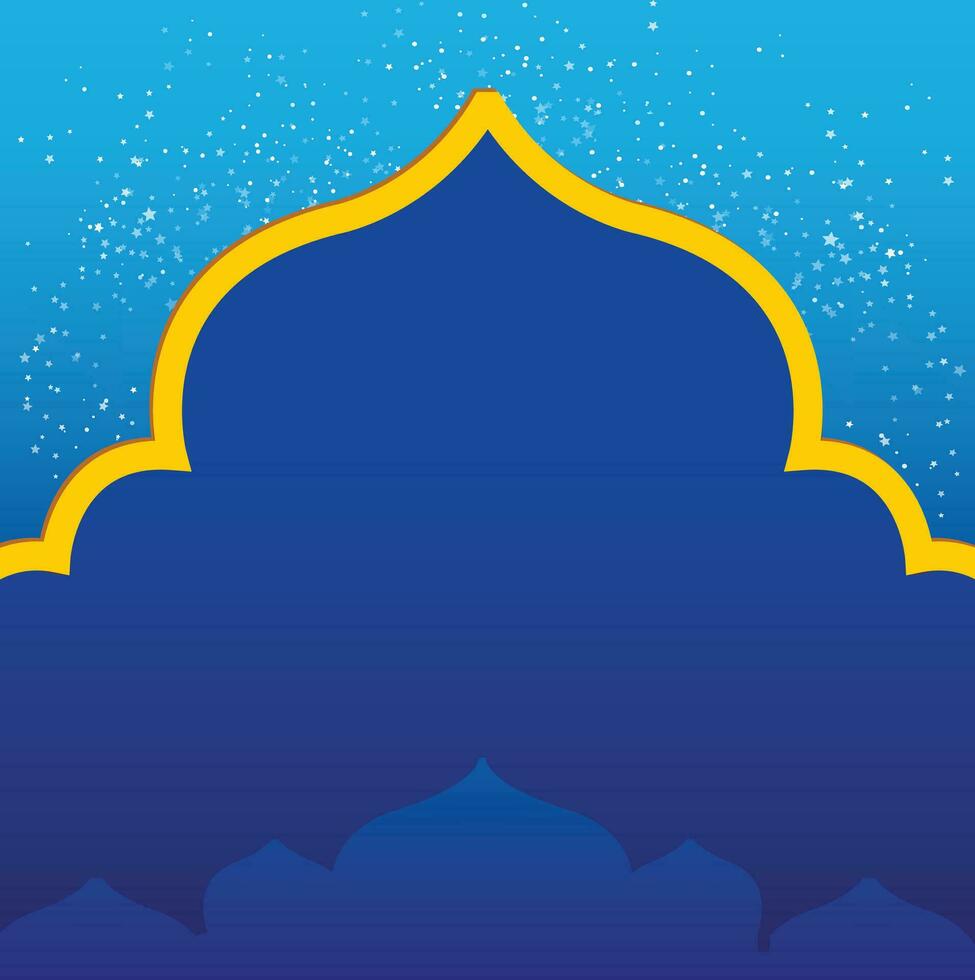 Eid al adha Eid mubarak islamic festival social media post template with cow goat moon vector