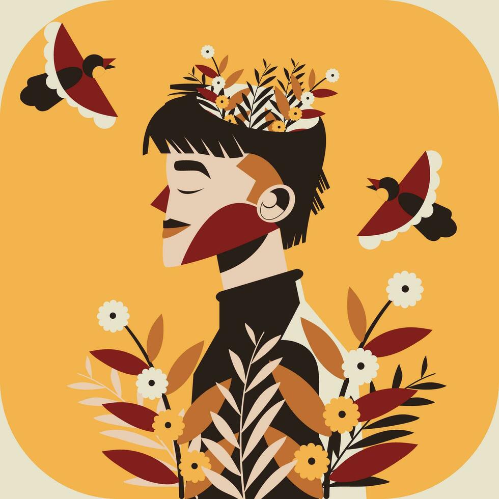 Mental health education vector