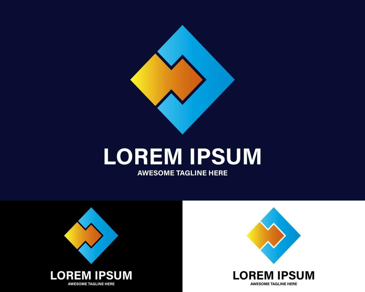 Colorful Premium Geometric Logo. vector