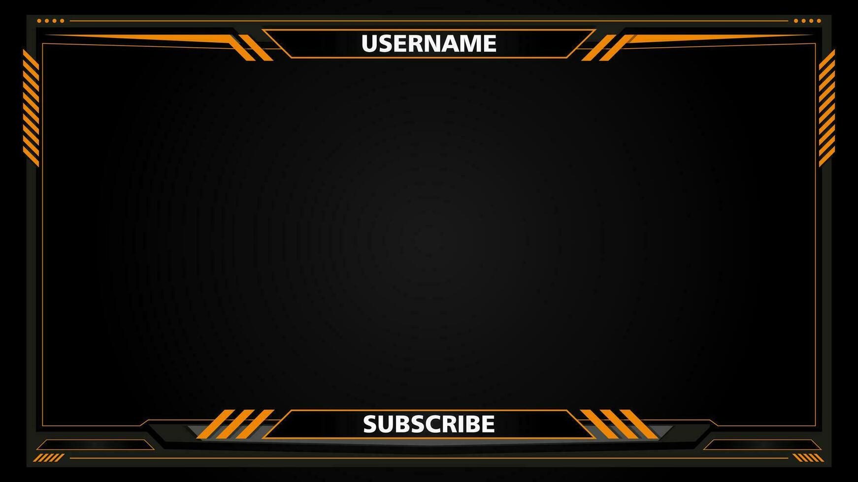 Game live stream interface overlay frames for gamer broadcast. Online streaming banners and menu bars isolated on background. vector